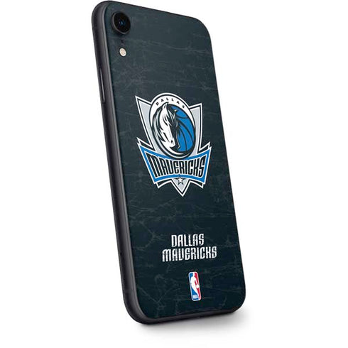 NBA Dallas Mavericks Black Primary Logo iPhone XR Skin