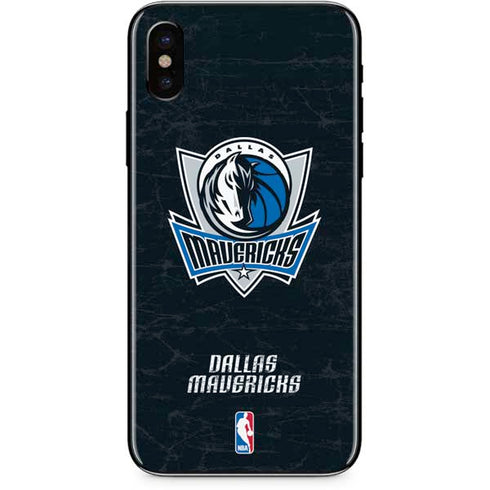 NBA Dallas Mavericks Black Primary Logo iPhone XS Max Skin