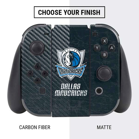 NBA Dallas Mavericks Black Primary Logo Nintendo Switch Bundle Skin