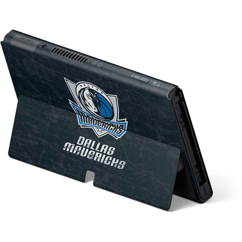 NBA Dallas Mavericks Black Primary Logo Nintendo Switch OLED (2021) Skin