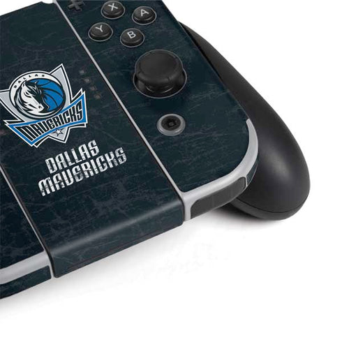 NBA Dallas Mavericks Black Primary Logo Nintendo Switch OLED (2021) Skin