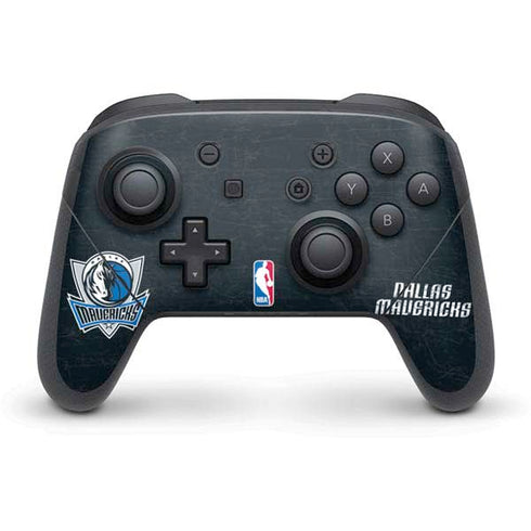 NBA Dallas Mavericks Black Primary Logo Nintendo Switch Pro Controller Skin
