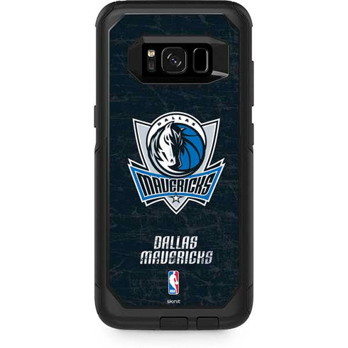 NBA Dallas Mavericks Black Primary Logo Otterbox Commuter Galaxy Skin