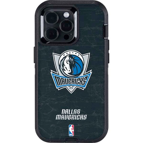 NBA Dallas Mavericks Black Primary Logo Otterbox Defender iPhone Skin