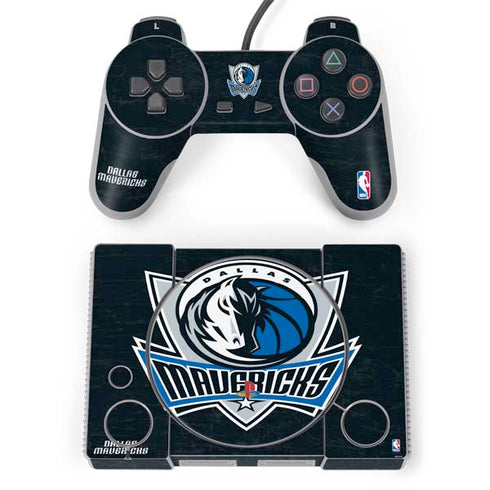NBA Dallas Mavericks Black Primary Logo PlayStation Classic Bundle Skin