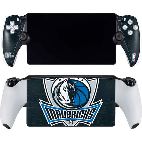 NBA Dallas Mavericks Black Primary Logo PlayStation Portal Remote Player Skin