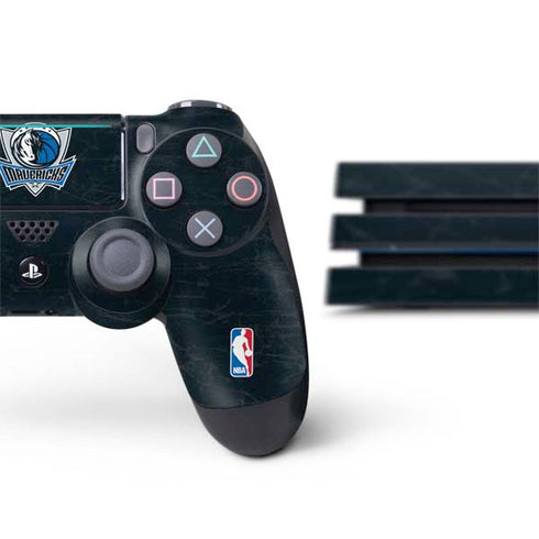 NBA Dallas Mavericks Black Primary Logo PS4 Pro Bundle Skin