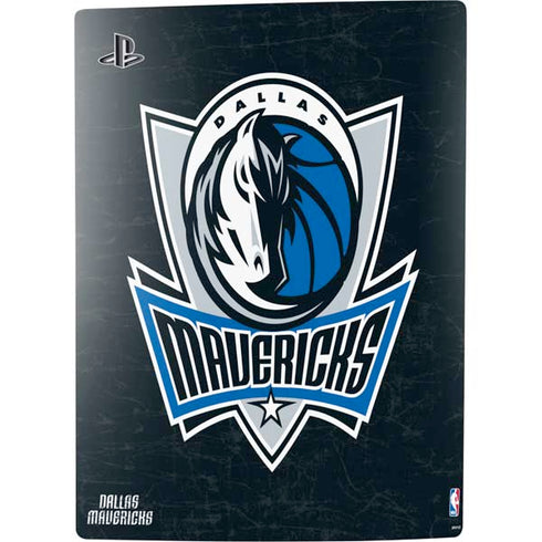 NBA Dallas Mavericks Black Primary Logo PS5 Console Skin