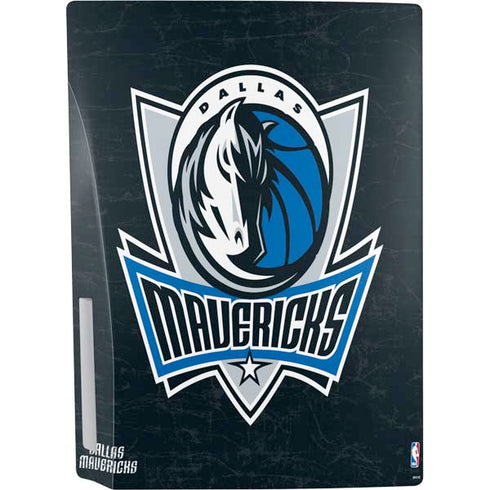 NBA Dallas Mavericks Black Primary Logo PS5 Console Skin