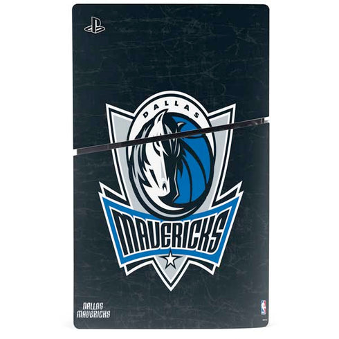 NBA Dallas Mavericks Black Primary Logo PS5 Slim Disk Console Skin