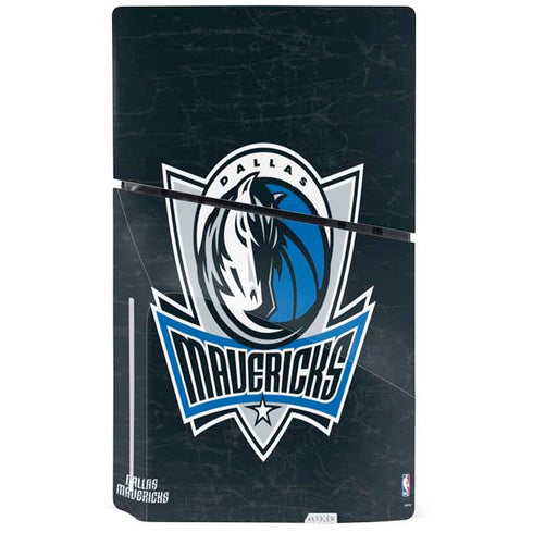NBA Dallas Mavericks Black Primary Logo PS5 Slim Disk Console Skin