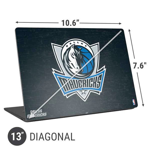 NBA Dallas Mavericks Black Primary Logo Universal Laptop 13in (10.6 x 7.6in) Skin