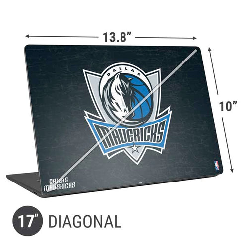 NBA Dallas Mavericks Black Primary Logo Universal Laptop 17in (13.8 x 10in) Skin