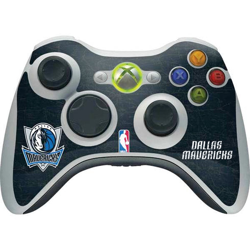 NBA Dallas Mavericks Black Primary Logo Xbox 360 Wireless Controller Skin