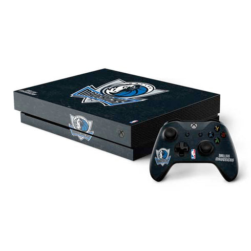 NBA Dallas Mavericks Black Primary Logo Xbox One X Bundle Skin