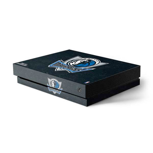 NBA Dallas Mavericks Black Primary Logo Xbox One X Console Skin