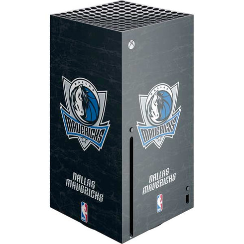 NBA Dallas Mavericks Black Primary Logo Xbox Series X Console Skin