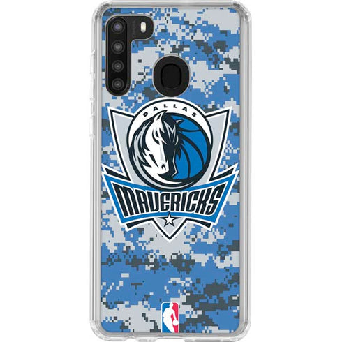 NBA Dallas Mavericks Digi Camo Galaxy A21 Clear Case
