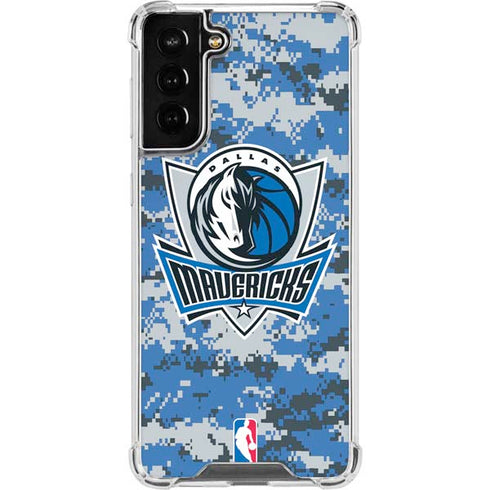 NBA Dallas Mavericks Digi Camo Galaxy S21 FE Clear Case