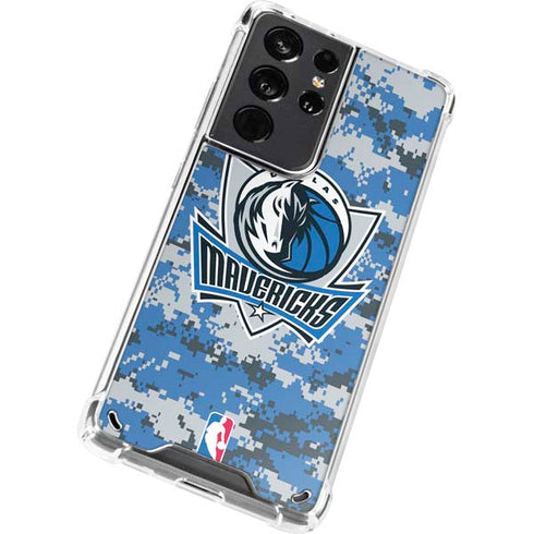 NBA Dallas Mavericks Digi Camo Galaxy S21 Ultra 5G Clear Case