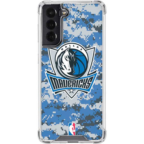 NBA Dallas Mavericks Digi Camo Galaxy S22 Clear Case