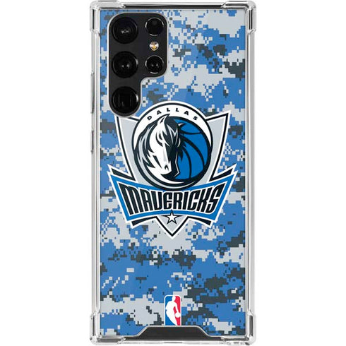 NBA Dallas Mavericks Digi Camo Galaxy S22 Ultra Clear Case