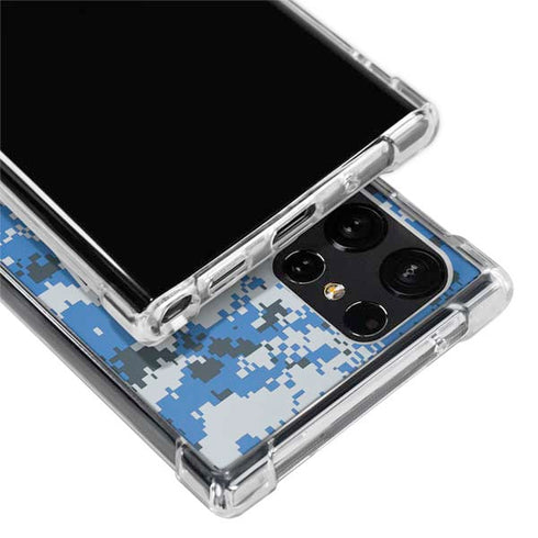 NBA Dallas Mavericks Digi Camo Galaxy S22 Ultra Clear Case