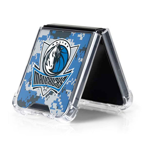 NBA Dallas Mavericks Digi Camo Galaxy Z Flip5 5G Clear Case
