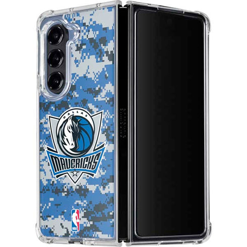 NBA Dallas Mavericks Digi Camo Galaxy Z Fold5 5G Clear Case