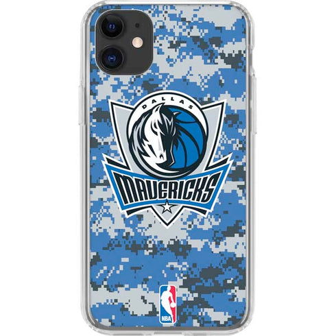 NBA Dallas Mavericks Digi Camo iPhone 11 Clear Case