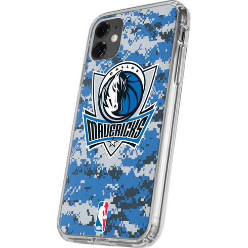 NBA Dallas Mavericks Digi Camo iPhone 11 Clear Case