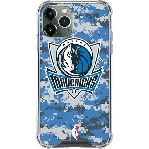NBA Dallas Mavericks Digi Camo iPhone 12 Pro Max Clear Case