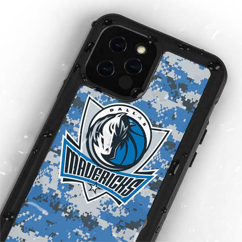 NBA Dallas Mavericks Digi Camo iPhone 12 Pro Waterproof Case
