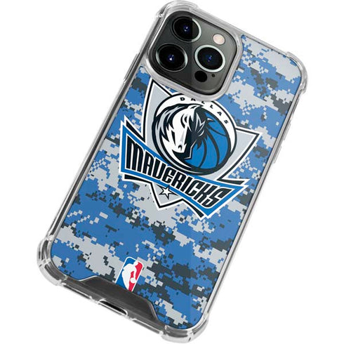 NBA Dallas Mavericks Digi Camo iPhone 13 Pro Clear Case