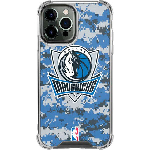 NBA Dallas Mavericks Digi Camo iPhone 13 Pro Max Clear Case