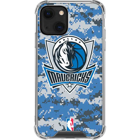 NBA Dallas Mavericks Digi Camo iPhone 15 Plus Clear Case