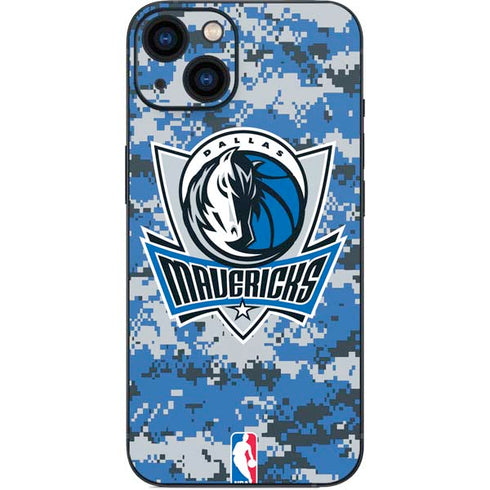NBA Dallas Mavericks Digi Camo iPhone 15 Plus Skin