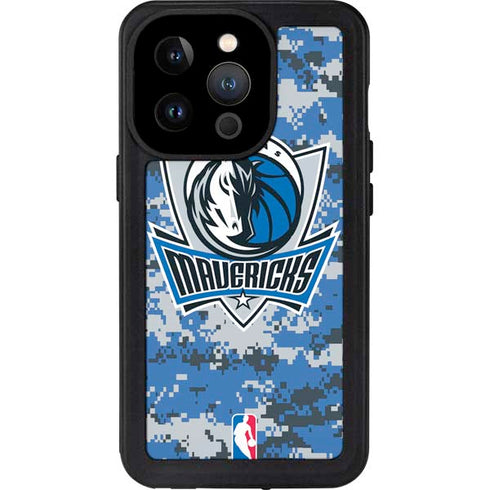 NBA Dallas Mavericks Digi Camo iPhone 14 Pro Waterproof Case