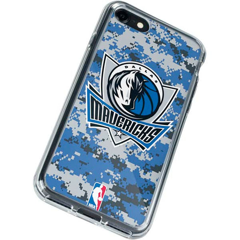 NBA Dallas Mavericks Digi Camo iPhone SE (2nd & 3rd Gen) Clear Case