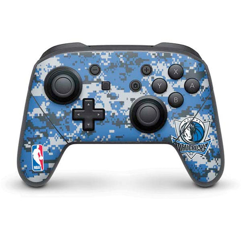 NBA Dallas Mavericks Digi Camo Nintendo Switch Pro Controller Skin
