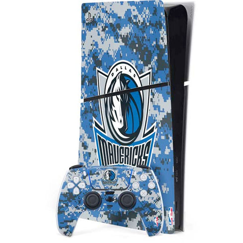NBA Dallas Mavericks Digi Camo PS5 Slim Digital Edition Bundle Skin