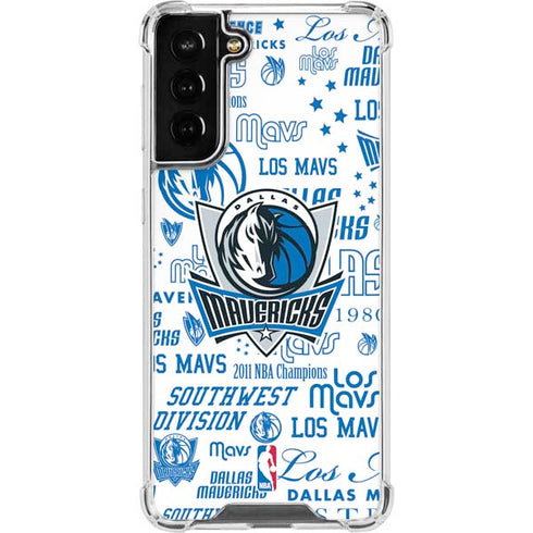 NBA Dallas Mavericks Historic Blast Galaxy S21 FE Clear Case