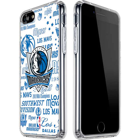 NBA Dallas Mavericks Historic Blast iPhone SE (2nd & 3rd Gen) Clear Case