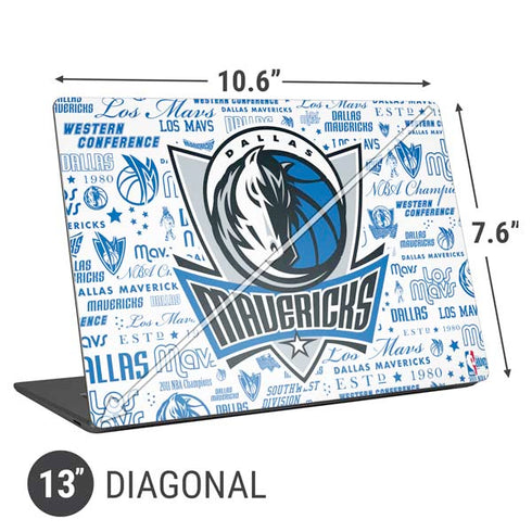 NBA Dallas Mavericks Historic Blast Universal Laptop 13in (10.6 x 7.6in) Skin
