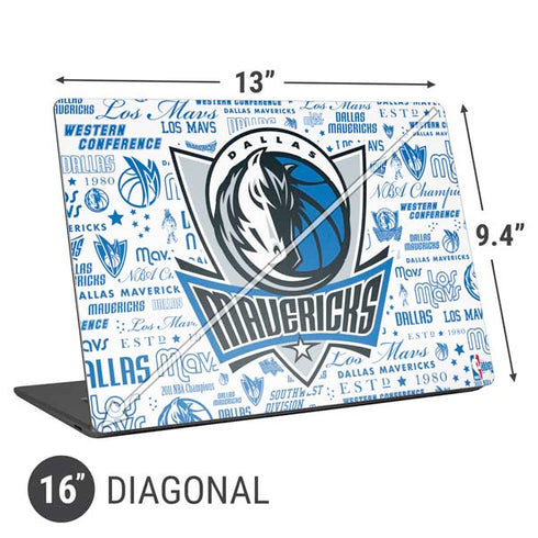 NBA Dallas Mavericks Historic Blast Universal Laptop 16in (13 x 9.4in) Skin