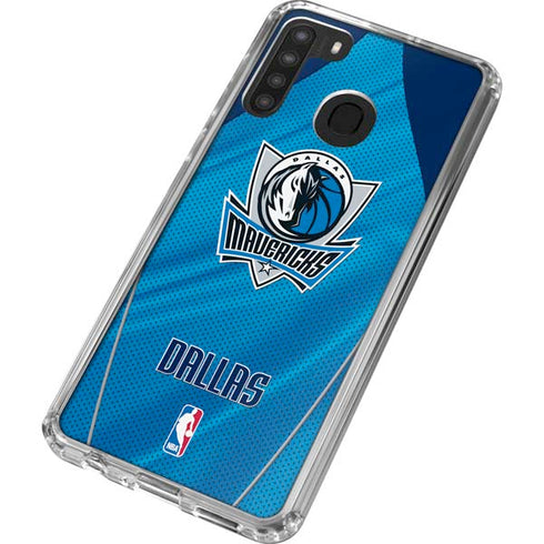 NBA Dallas Mavericks Jersey Galaxy A21 Clear Case