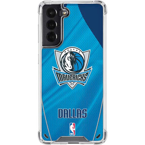 NBA Dallas Mavericks Jersey Galaxy S21 5G Clear Case