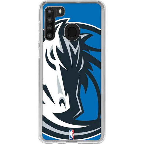 NBA Dallas Mavericks Large Logo Galaxy A21 Clear Case