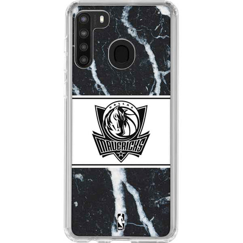 NBA Dallas Mavericks Marble Galaxy A21 Clear Case