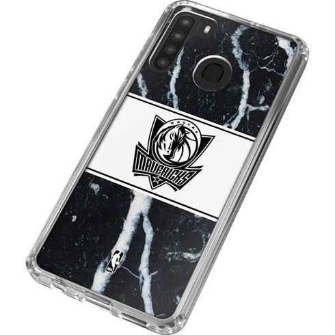 NBA Dallas Mavericks Marble Galaxy A21 Clear Case